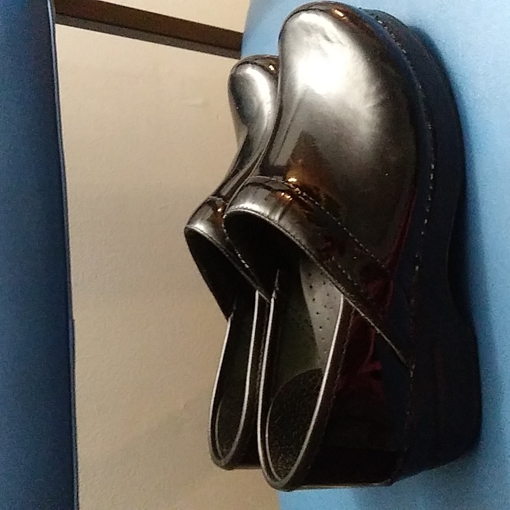 Dansko Black Platform Clogs, Women size 37